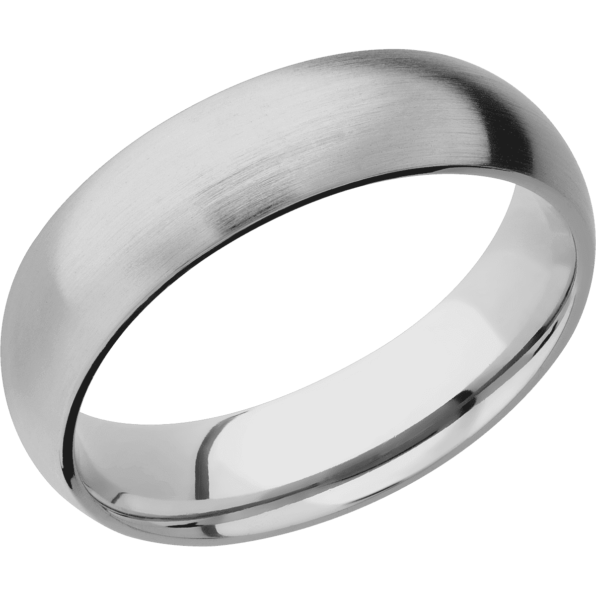 Cobalt Chrome + Satin Finish - 6 mm wide Domed Cobalt Chrome band. - Custom