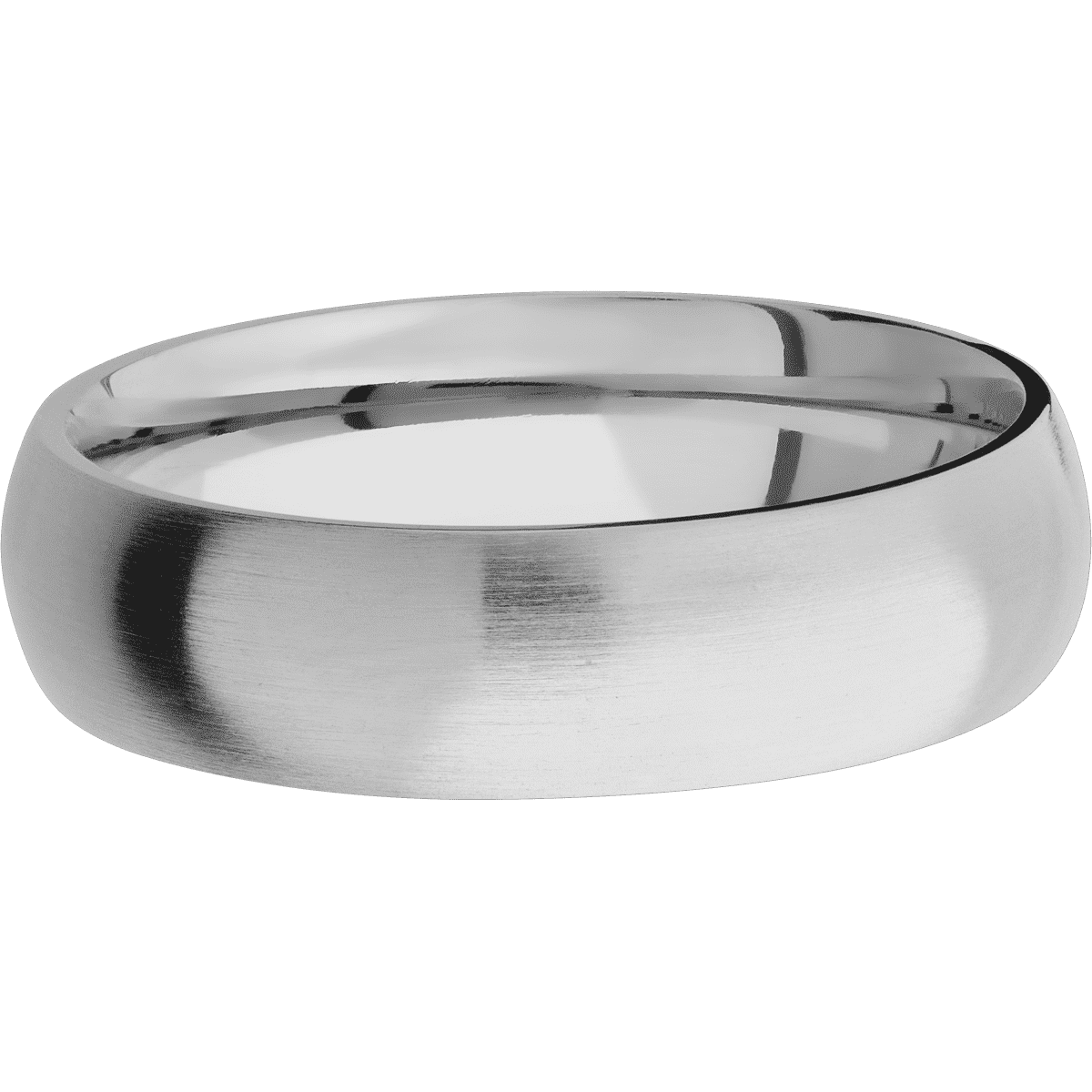 Cobalt Chrome + Satin Finish - 6 mm wide Domed Cobalt Chrome band. - Custom