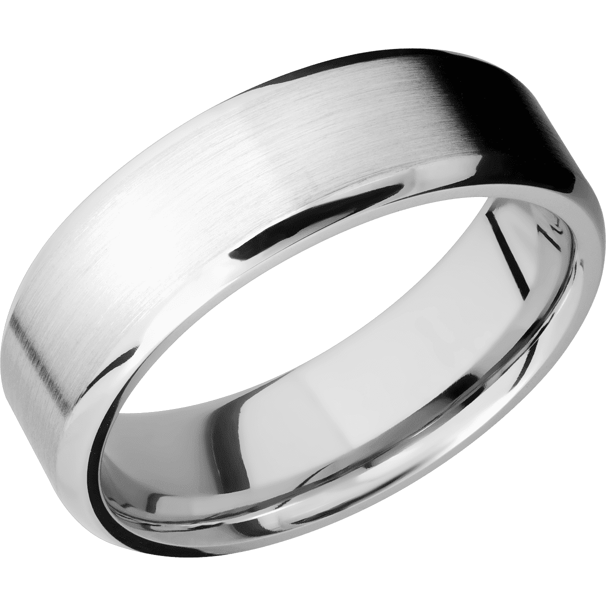 Cobalt Chrome + Satin Polish Finish - 7 mm wide Beveled Cobalt Chrome band. - Custom