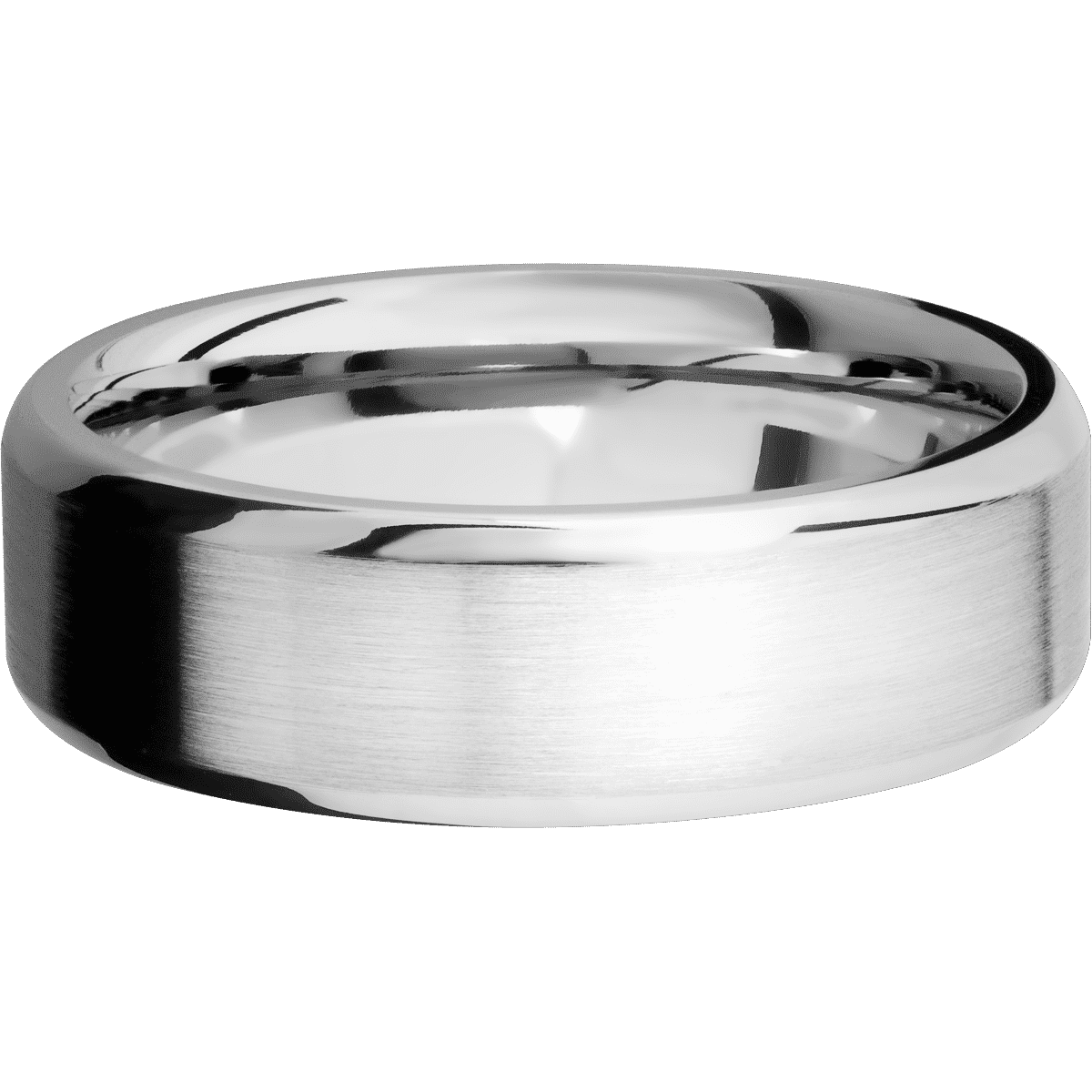 Cobalt Chrome + Satin Polish Finish - 7 mm wide Beveled Cobalt Chrome band. - Custom
