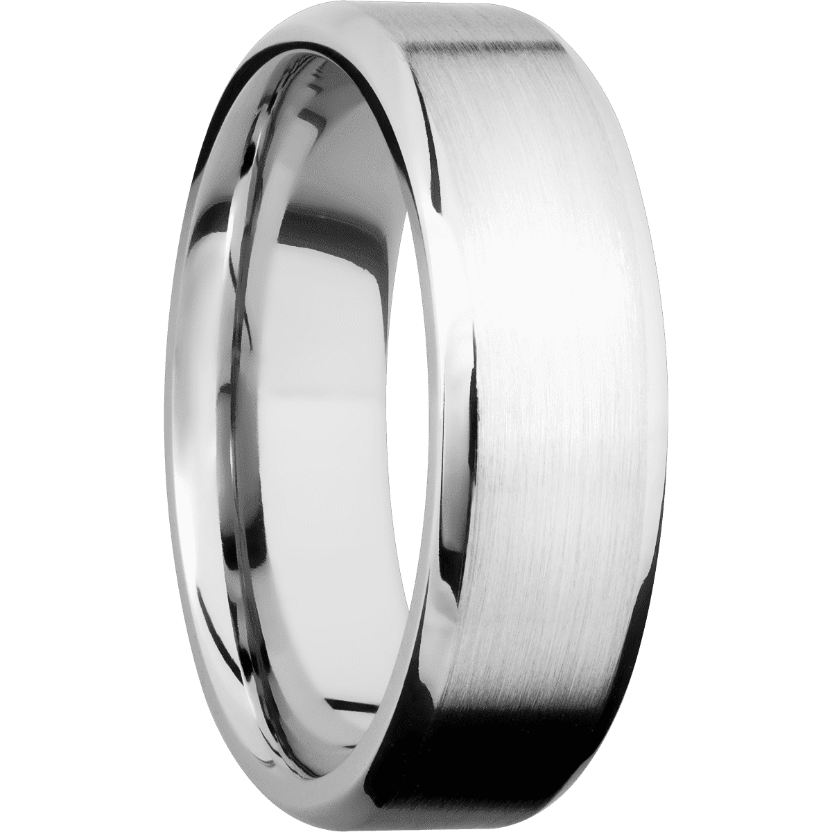 Cobalt Chrome + Satin Polish Finish - 7 mm wide Beveled Cobalt Chrome band. - Custom