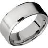 Cobalt Chrome + Satin Polish Finish - 8 mm wide Beveled Cobalt Chrome band. - Custom