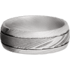 Damascus + Acid Bead Finish - 8 mm wide Domed with two accent grooves Damascus band. - Custom