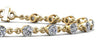 Diamond And Chain Link Bracelet- Choice of Natural or Lab Diamonds -.91ct to 4.50ct Total Weight - Lab or Natural
