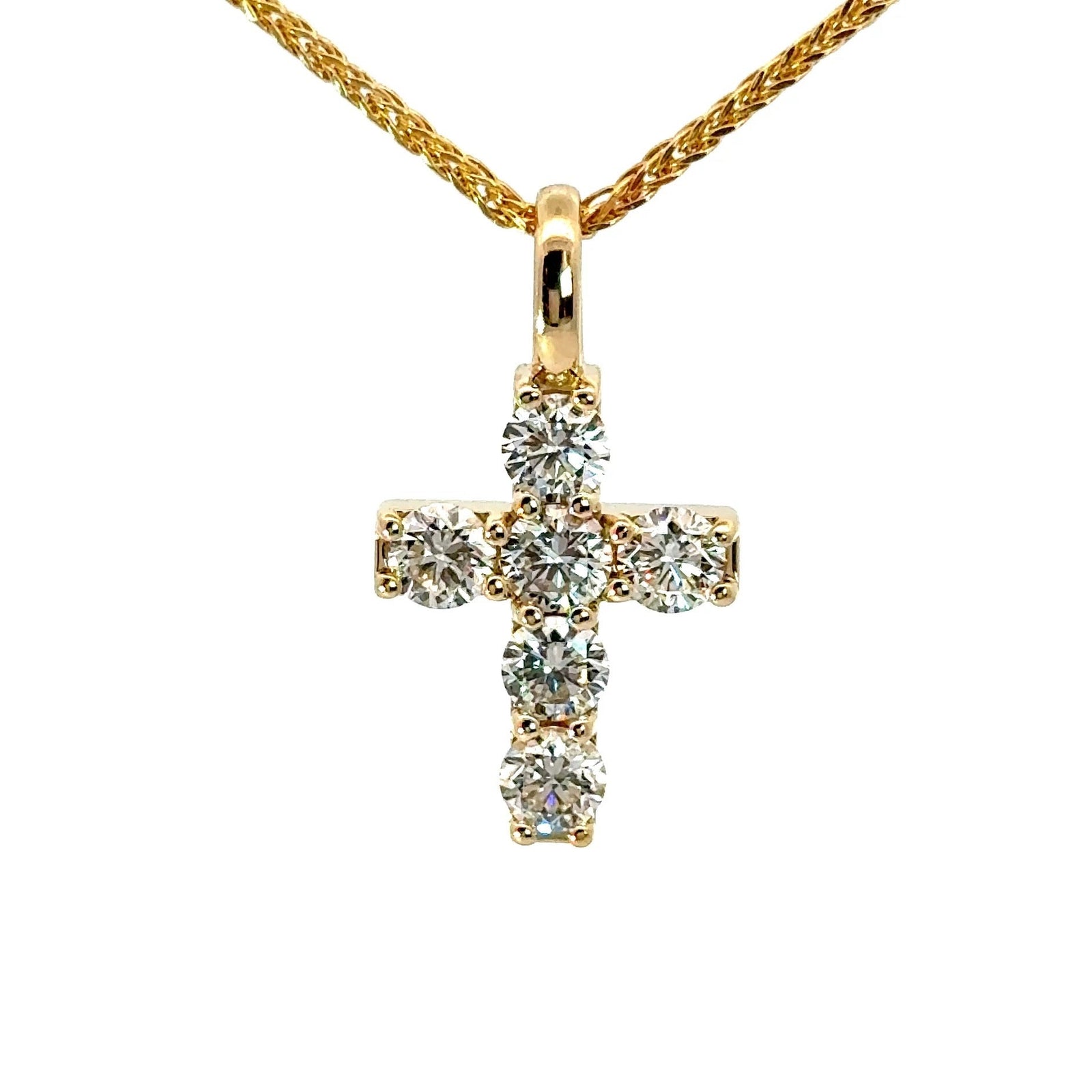 Diamond Cross - 1.50ct Total Weight - Choice of Lab or Natural - Lab / Natural Necklace