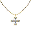 Diamond Cross Pendant with Graduated Stones – view 2 of 2