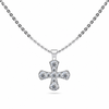 Diamond Cross Pendant with Graduated Stones – view 1 of 2