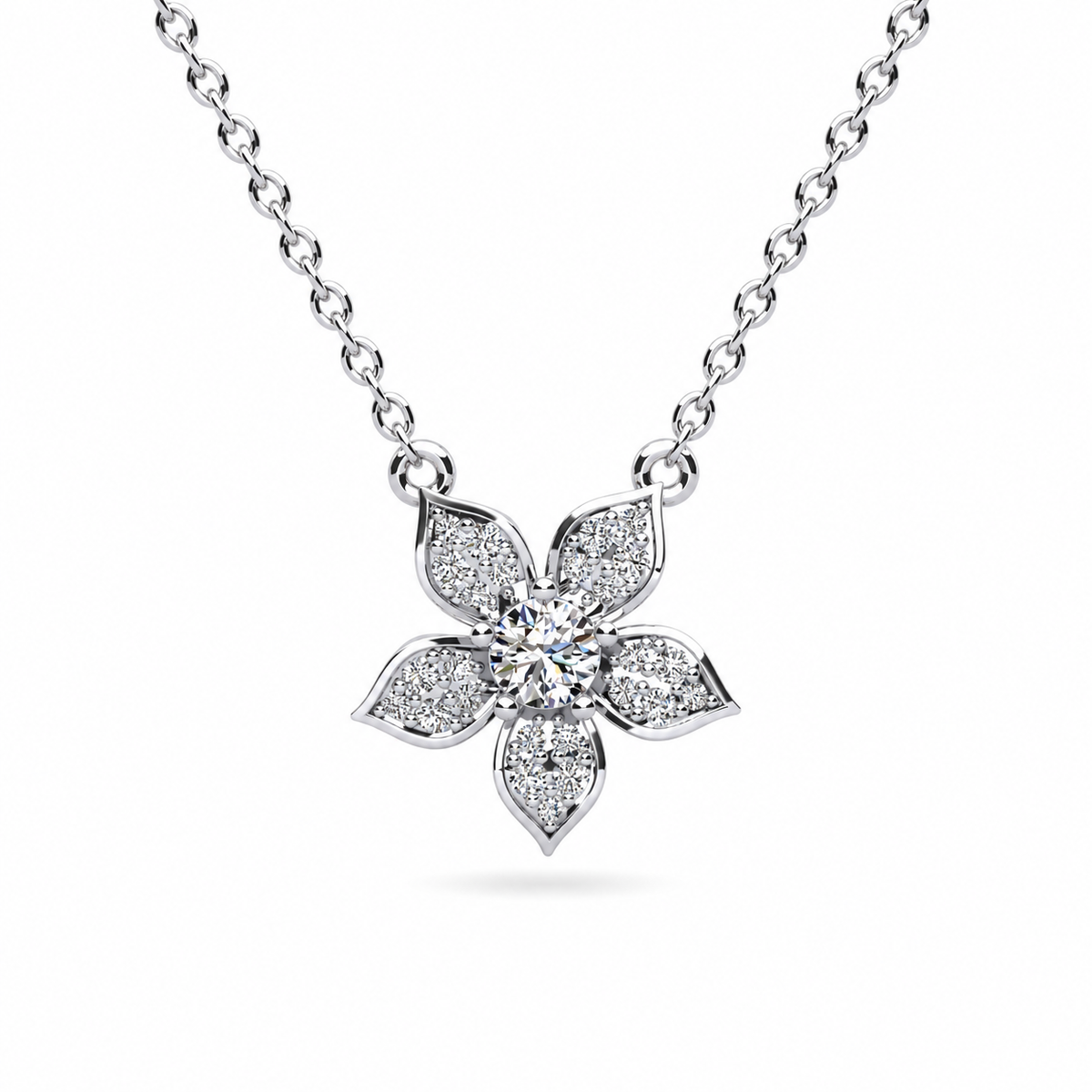 Diamond Pave Flower Pendant – view 1 of 2