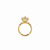 Dutch marquise cut lab diamond engagement ring, 1.80mm non-cathedral tube shank with round and marquise stations and reverse halo – view 3 of 3
