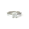 Elongated Cushion Cut Italian Pave Design with Diamond On Prongs- Choice of.50ct /.80ct / 1.00ct or 1.20ct - Hidden