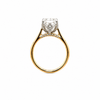 Elongated Cushion Cut Lab Diamond Engagement Ring | 1.80MM Tube Shank | Cathedral | Diamond Encrusted Petal Prongs