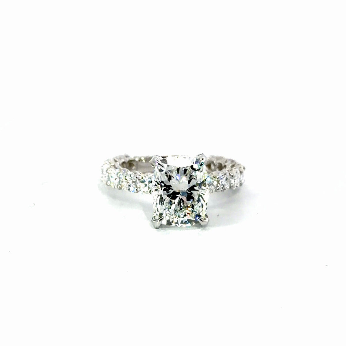 Elongated Cushion Cut Lab Diamond - Cushion Cut Illusion Shank- Available in 1.00ct - 7.00ct - Lab Engagement Ring