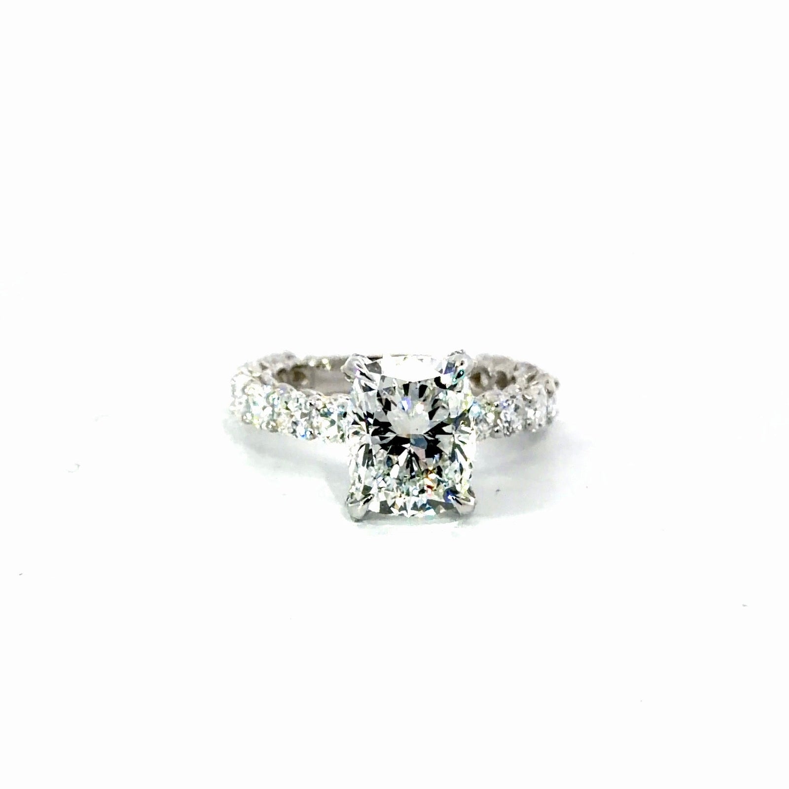 Elongated Cushion Cut Lab Diamond - Cushion Cut Illusion Shank- Available in 1.00ct - 7.00ct - Lab Engagement Ring