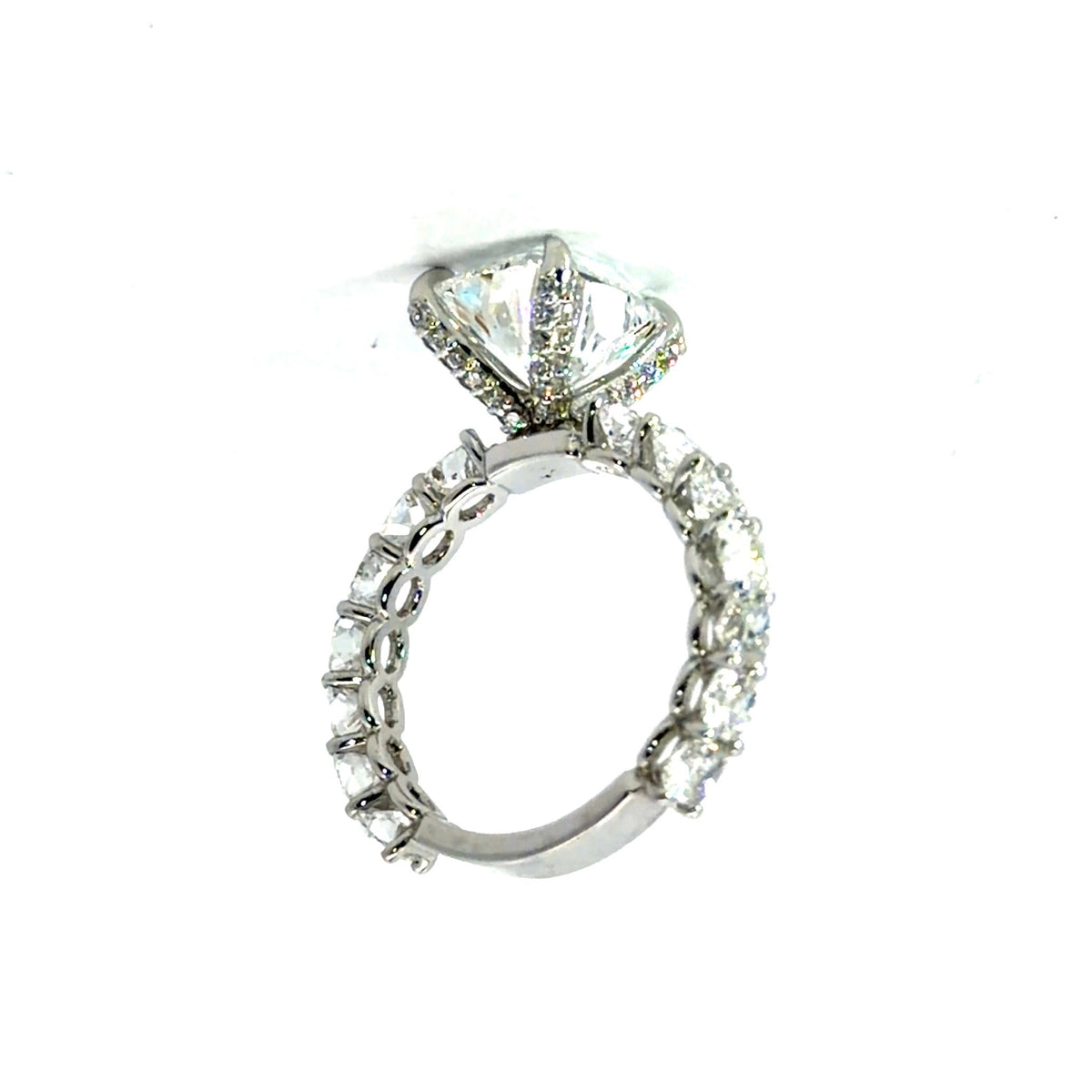 Elongated Cushion Cut Lab Diamond - Cushion Cut Illusion Shank- Available in 1.00ct - 7.00ct - Lab Engagement Ring
