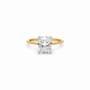 Elongated Cushion lab diamond engagement ring, knife edge design – view 1 of 3