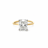 Elongated Cushion Cut Lab Diamond - Diamond Prongs - Available in 1.00ct - 7.00ct - Hidden Halo Reverse Halo Natural