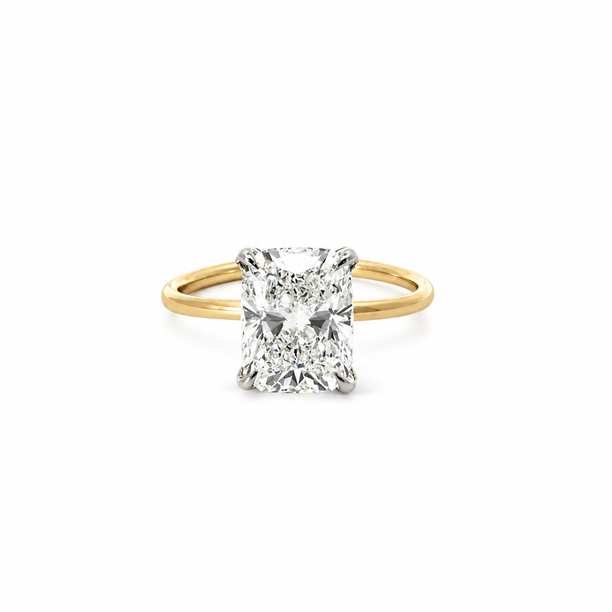 Elongated Cushion Cut Lab Diamond - Diamond Prongs - Available in 1.00ct - 7.00ct - Hidden Halo Reverse Halo Natural