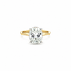 Elongated Cushion lab diamond engagement ring, reverse halo – view 1 of 3