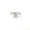 Elongated Cushion natural diamond engagement ring, 1.50mm tube shank – view 2 of 3