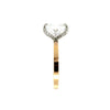 Elongated Cushion natural diamond engagement ring, 2mm cigar band – view 3 of 3