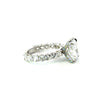Elongated Cushion natural diamond engagement ring, cushion cut illusion shank – view 2 of 3