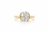 Elongated Cushion Knife-Edge Solitaire | Petal Prong Setting | 18KT Gold - Lab Engagement Ring