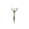 Elongated Cushion natural diamond engagement ring, shared bead shank – view 3 of 3