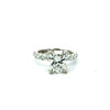 Elongated Cushion Natural Diamond - Shared Bead Shank with Diamond Encrusted Prongs / Choice of.80ct / 1.00ct / 1.20ct