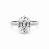 Elongated Old Mine Cut | 2.20MM Cathedral Tube Split Shank | Rotated Prongs | Engagement Ring