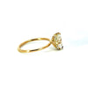 Elongated Old Mine lab diamond engagement ring, 1.50mm tube shank with reverse halo – view 2 of 3