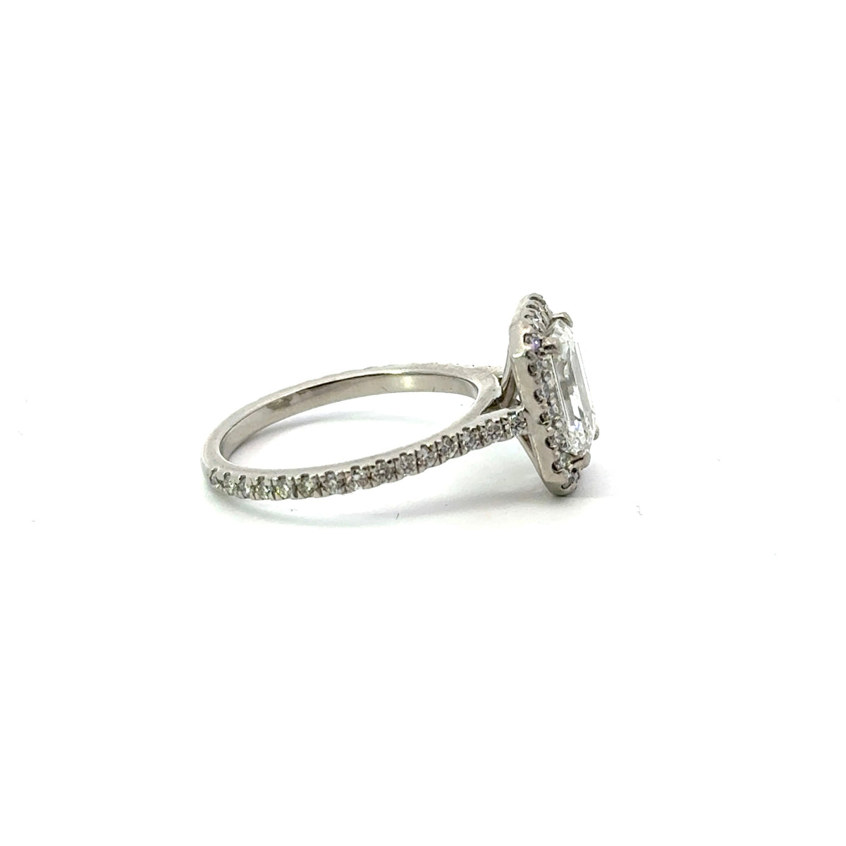 Emerald Cut Diamond Classic Halo Design- Choice of.50ct /.80ct / 1.00ct or 1.20ct Centre Diamond - Halo Natural Diamonds