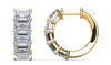 Emerald cut diamond hoop earrings in 14KT gold, 1.80–2.50ct TW – view 3 of 3