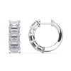 Emerald cut diamond hoop earrings in 14KT gold, 1.80–2.50ct TW – view 1 of 3