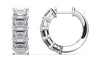 Emerald cut diamond hoop earrings in 14KT gold, 1.80–2.50ct TW – view 2 of 3