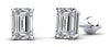 Emerald Cut Diamond Stud Earrings – view 2 of 3