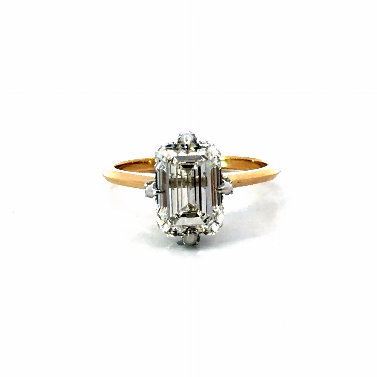 Emerald Cut Lab Diamond - 1.50MM Knife Edge Design - Available in 1.00ct - 7.00ct - Lab Engagement Ring