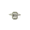 Emerald Cut Lab Diamond - Classic Halo Design with Italian Pave Shank - Available in 1.00ct - 7.00ct - Hidden Halo