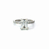 Emerald Cut Lab Diamond- Diamond Encrusted Prongs - Available in 1.00ct - 7.00ct - Hidden Halo Reverse Halo Lab Diamonds