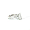 Emerald lab diamond engagement ring, illusion shank – view 2 of 4