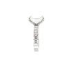 Emerald lab diamond engagement ring, illusion shank – view 3 of 4
