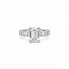 Emerald lab diamond engagement ring, illusion shank – view 1 of 4