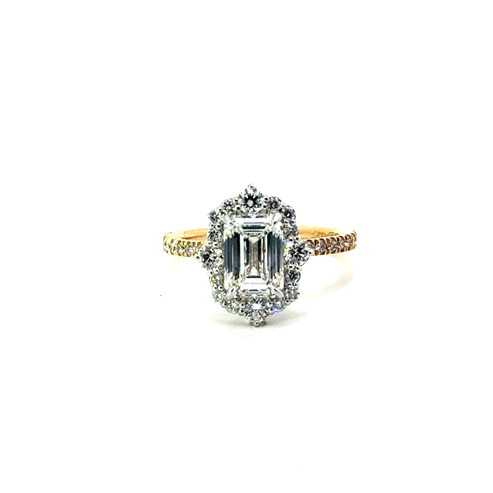 Emerald Cut Lab Diamond - Vintage Inspired Halo Design- Available in 1.00ct - 7.00ct - Halo Lab Diamonds