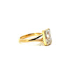 Emerald natural diamond engagement ring, split shank – view 2 of 3