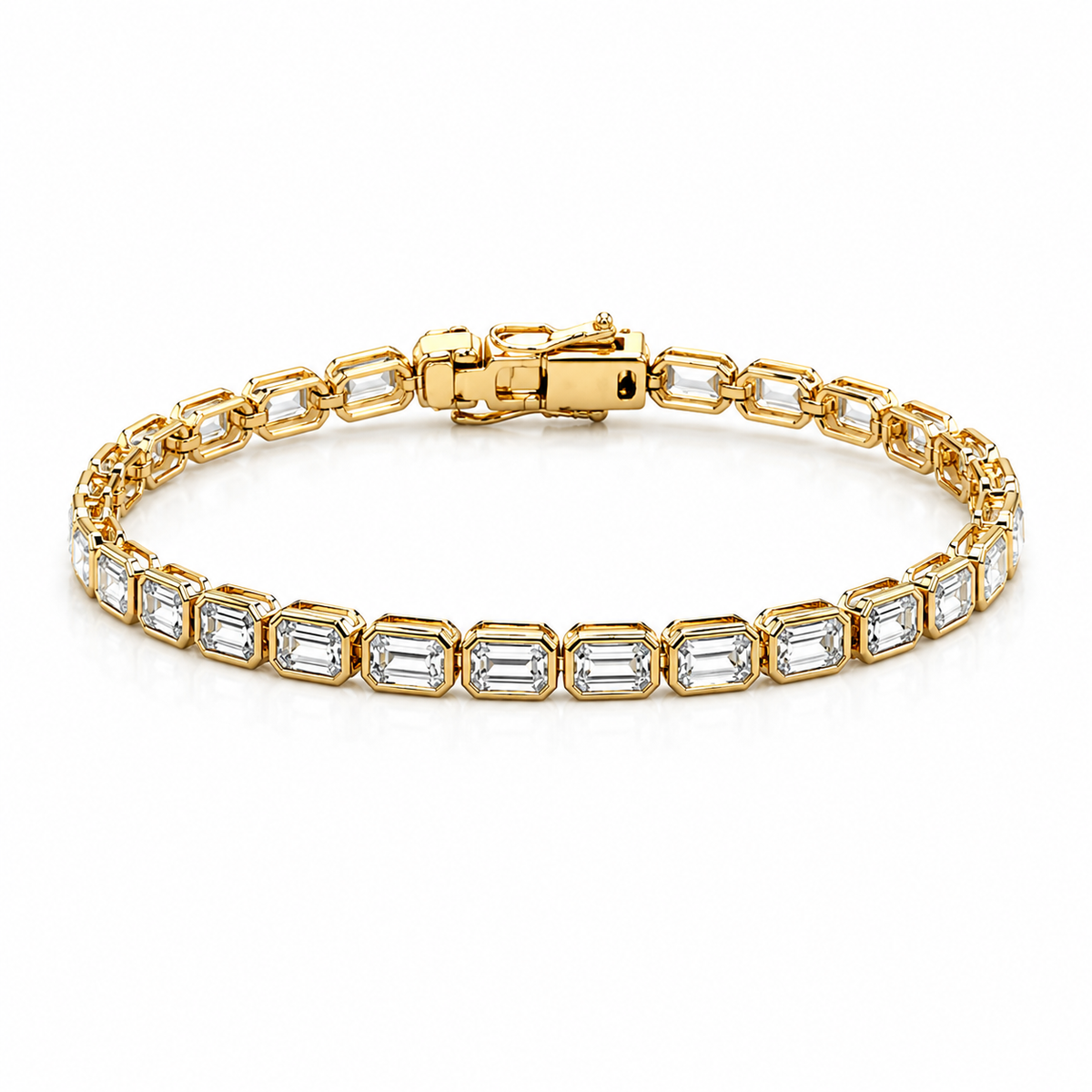 Emerald Cut Tennis Bracelet | 5.87CT TW | Lab Diamonds | 7’’ Length - Lab Diamond Tennis Bracelets