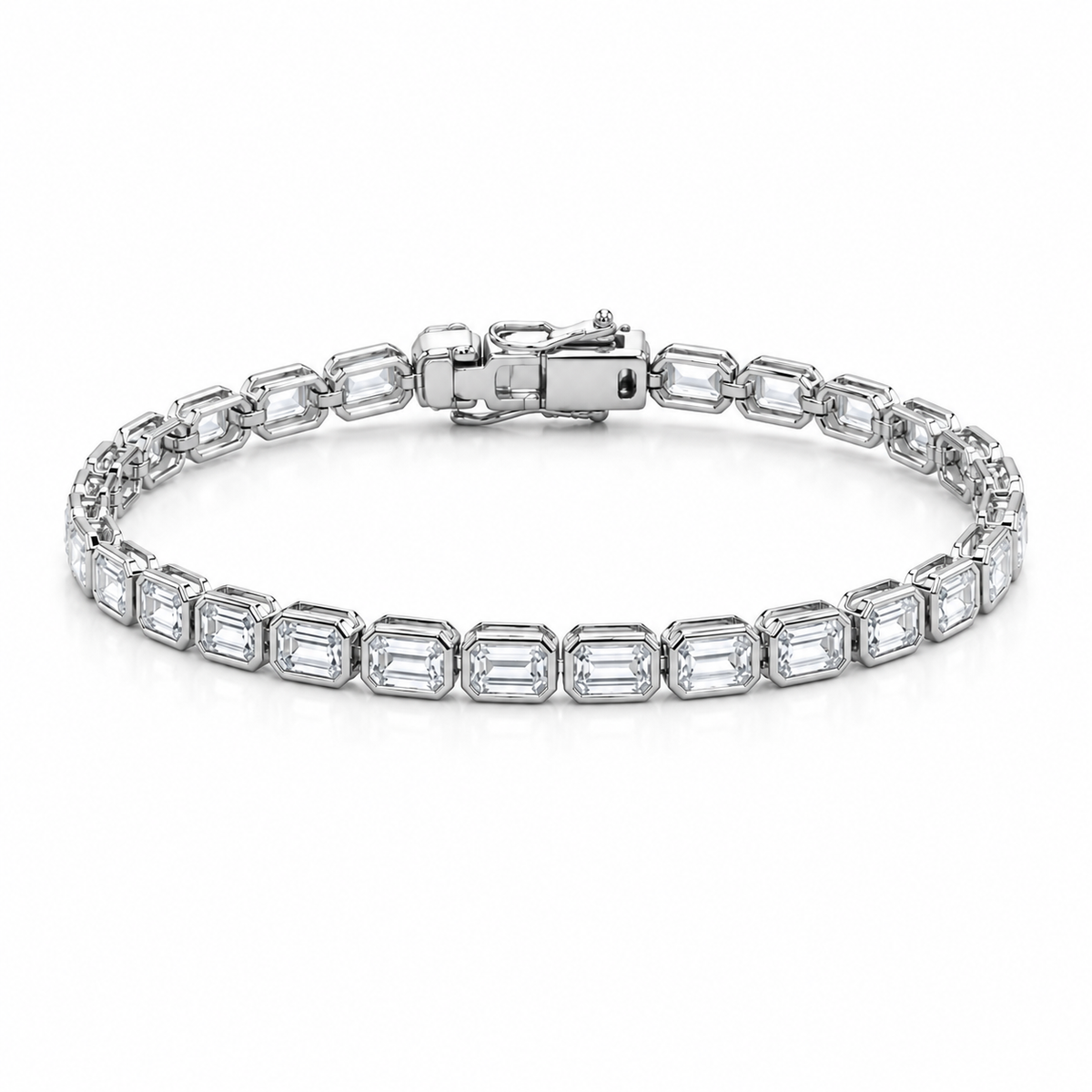 Emerald Cut Tennis Bracelet | 5.87CT TW | Lab Diamonds | 7’’ Length - Lab Diamond Tennis Bracelets