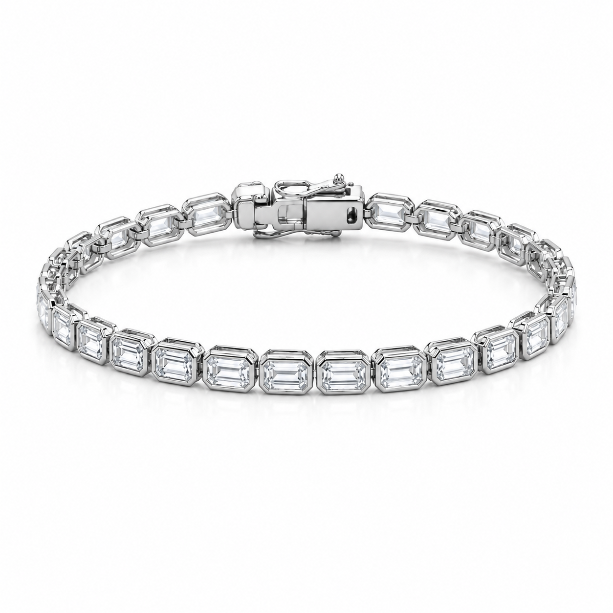 Emerald Cut Tennis Bracelet | 5.87CT TW | Lab Diamonds | 7’’ Length - Lab Diamond Tennis Bracelets