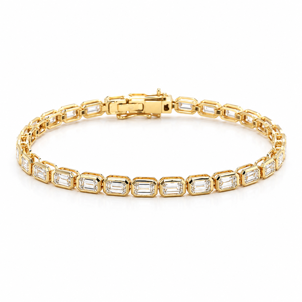 Emerald Cut Tennis Bracelet | 5.87CT TW | Lab Diamonds | 7’’ Length - Lab Diamond Tennis Bracelets