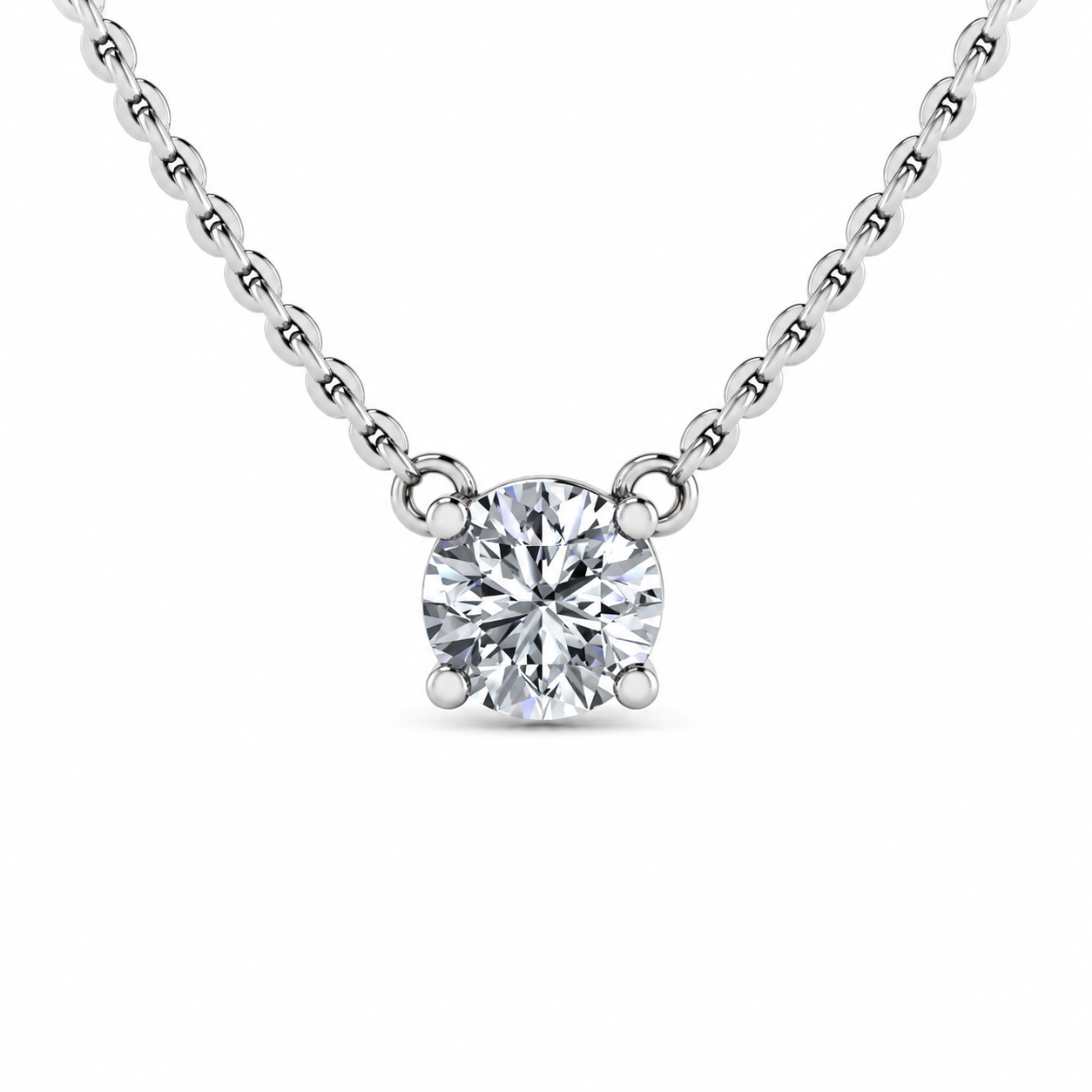 Floating Diamond Solitaire Pendant – view 1 of 2