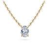Floating Oval Cut Pendant - Available in.25- 2.00ct - Lab / Natural Necklace