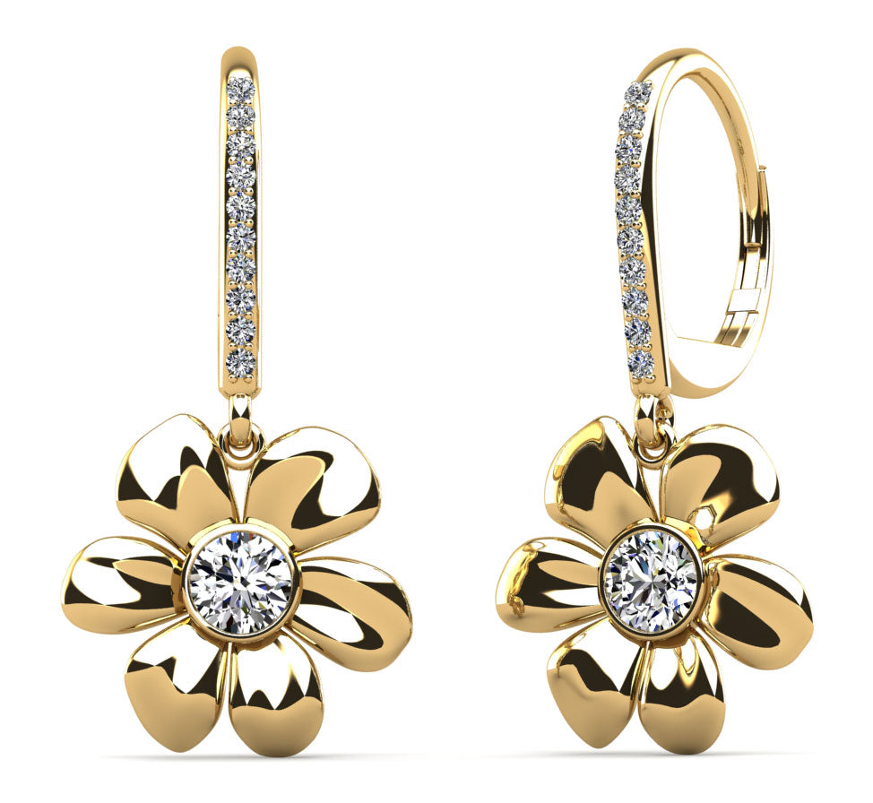 Floral Diamond Drop Earrings – view 2 of 2